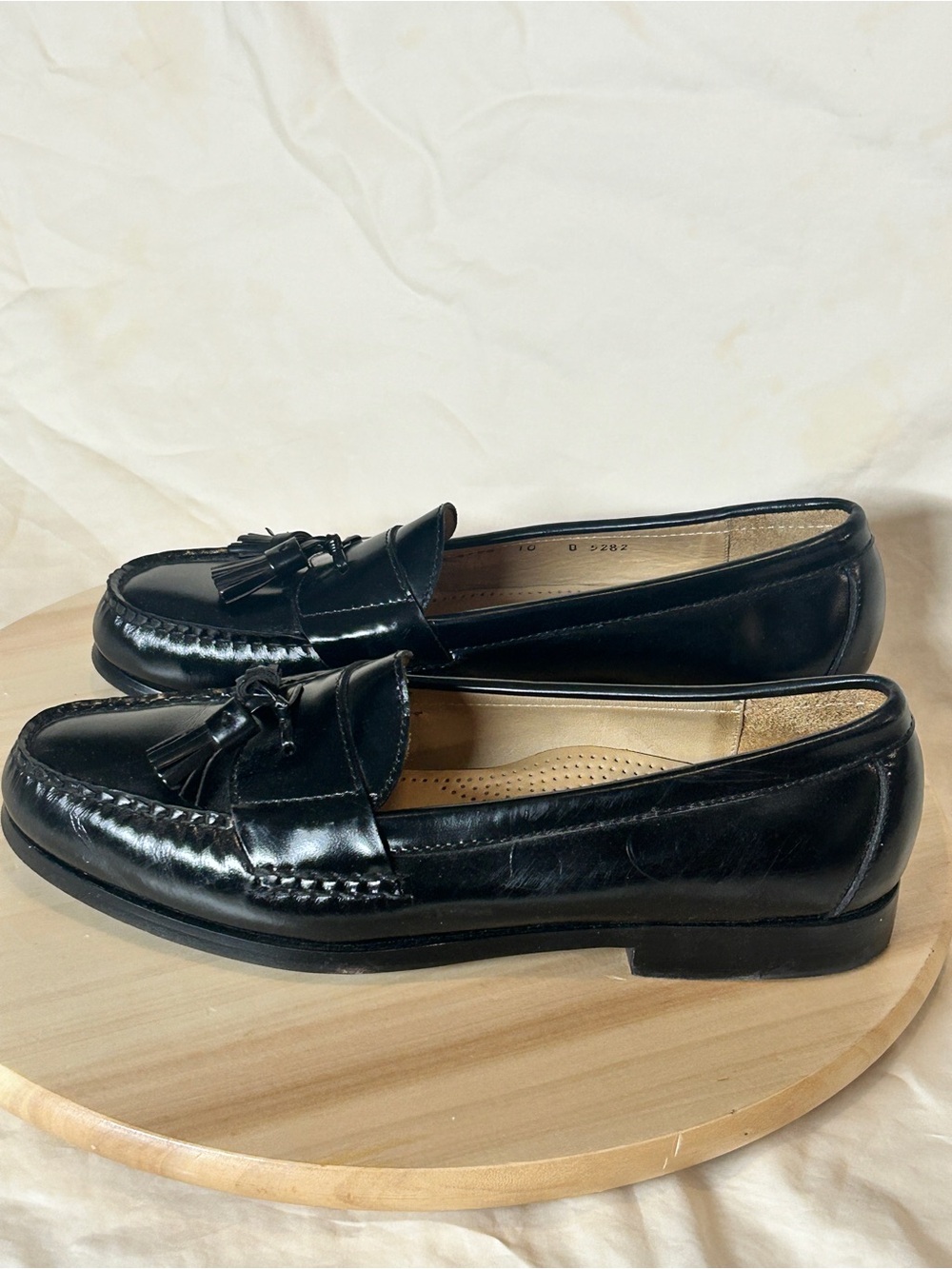 Cole Haan Men’s Black Leather Tassel Loafer 10 D
